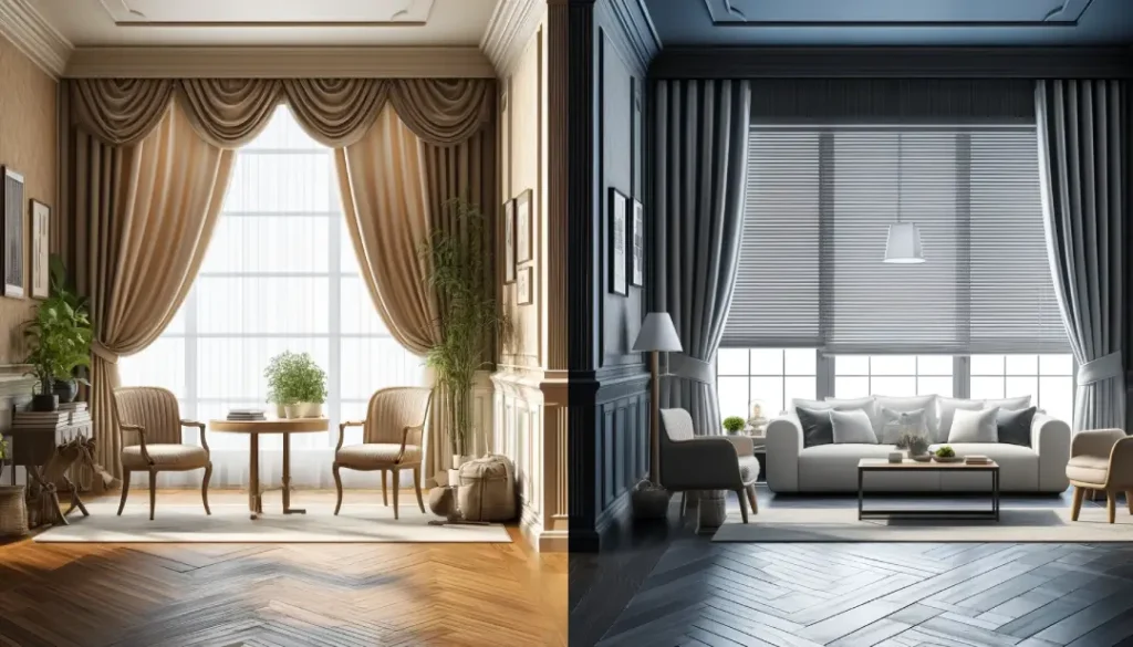 Cortinas ou persianas